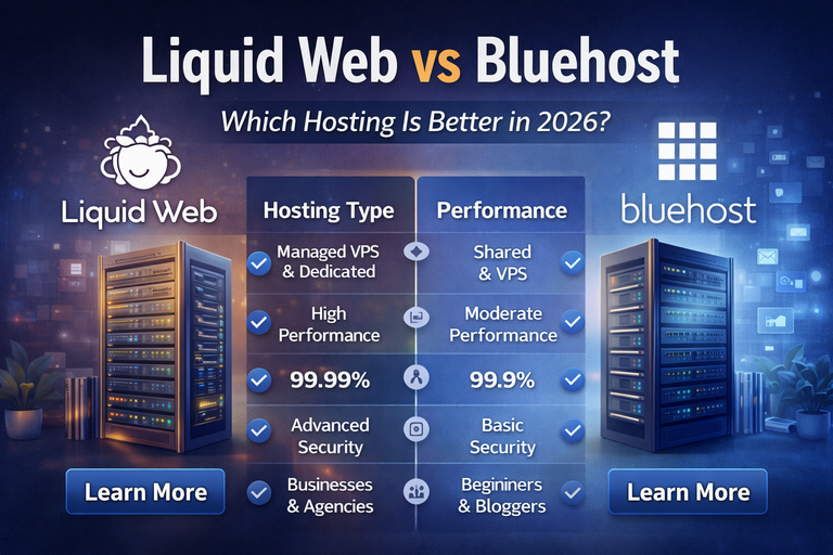 Bluehost vs Liquid Web comparison